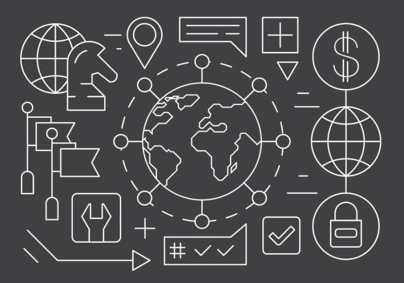  的全球业务图标