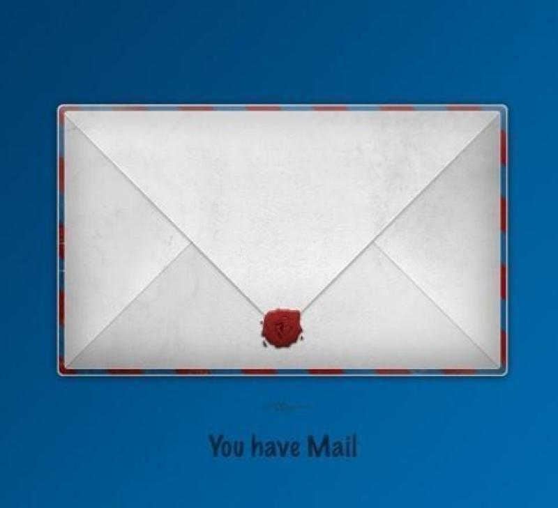 精致纹理信封PSD分层