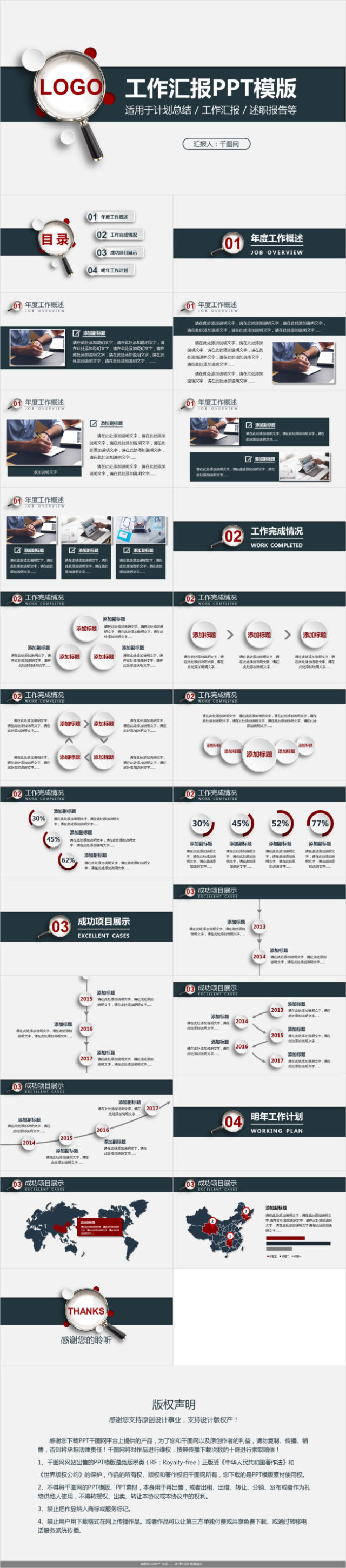 微立体风工作汇报PPT模版（2）