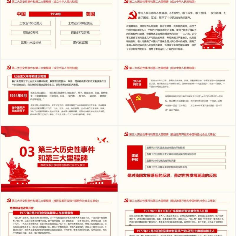 从百年历史看党的初心和使命热烈庆祝中国共产党成立100周年动态党政PPT模板