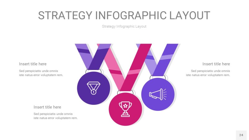 玫瑰紫战略计划统筹PPT信息图24