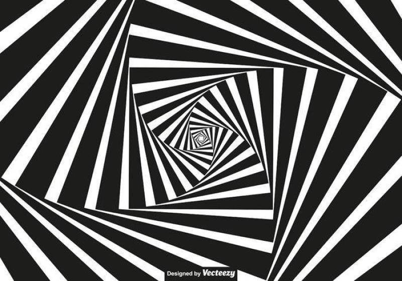 矢量眩晕 - 黑色和白色