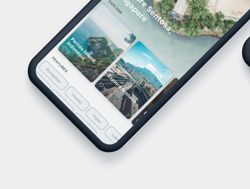 为Sketch＆Adobe XD设计的旅行应用程序的高质量模板。，Gezi Travel App UI Kit