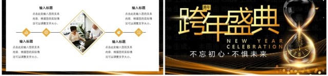 黑金商务风跨年盛典员工表彰大会PPT模板 黑金商务风跨年盛典员工表彰大会PPT模板