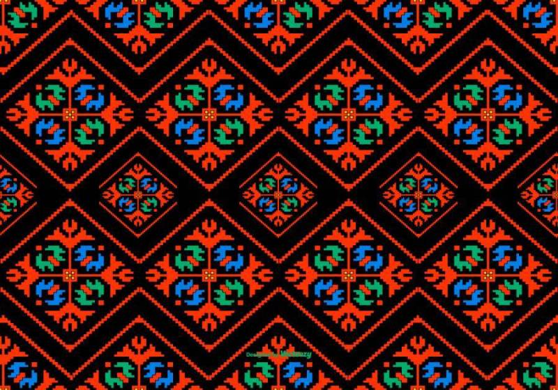 多彩的迪雅克风格图案背景