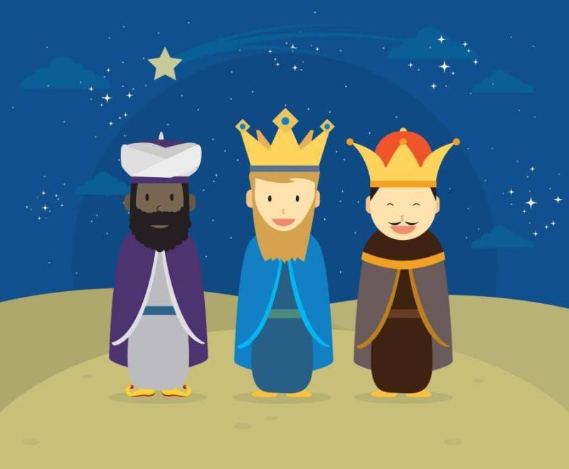 三个国王与装饰明星挂图