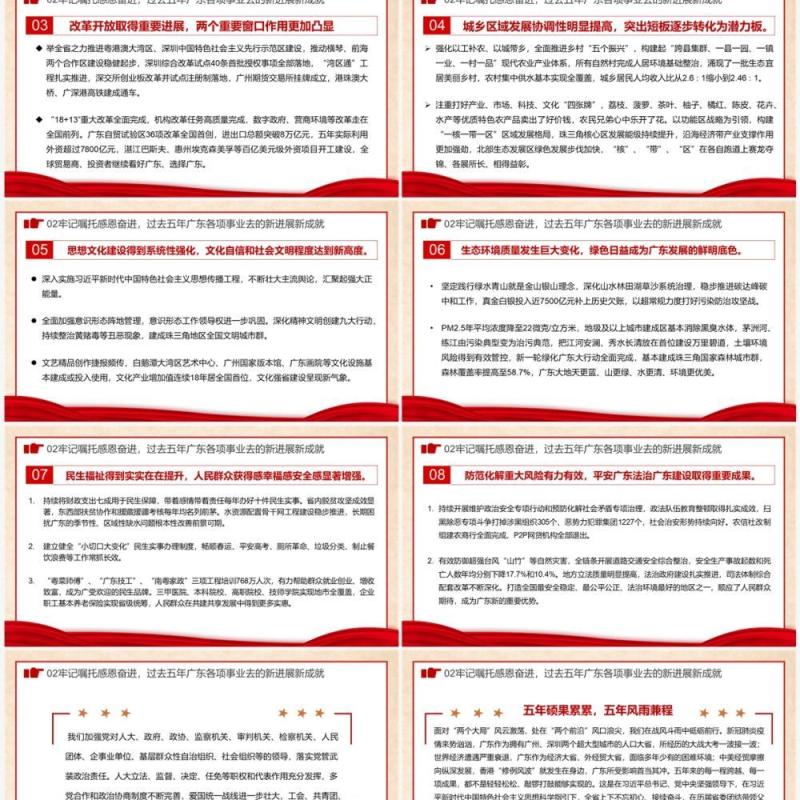 红色党政广东省第十三次党代会PPT模板