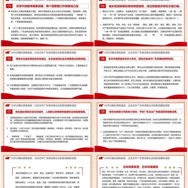 红色党政广东省第十三次党代会PPT模板 红色党政广东省第十三次党代会PPT模板