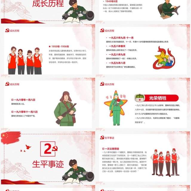 红色卡通学雷锋日宣传汇报PPT模板 红色卡通学雷锋日宣传汇报PPT模板