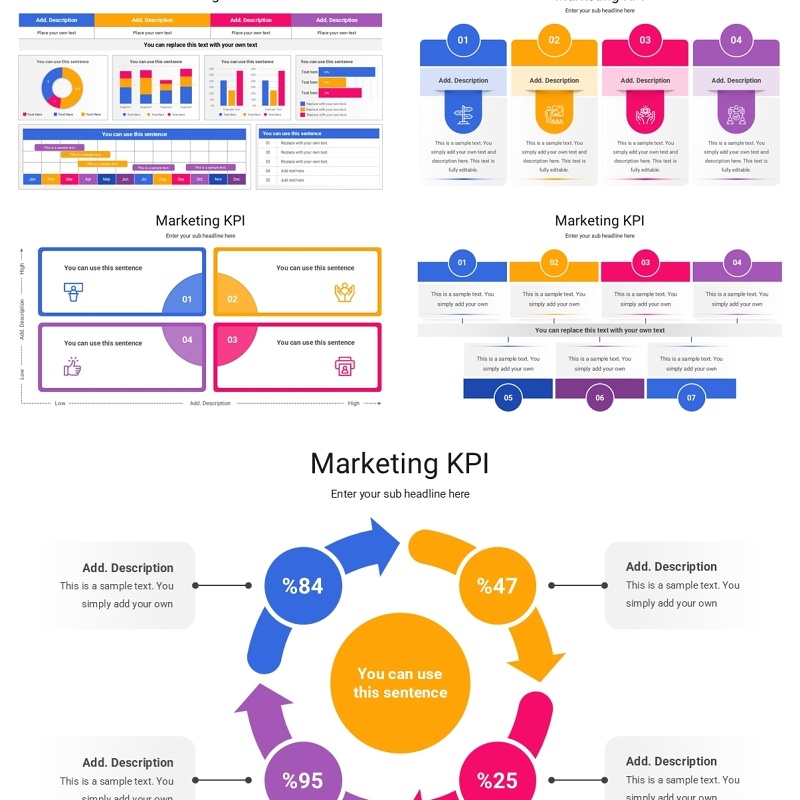营销KPI绩效信息图PPT模板Marketing KPI