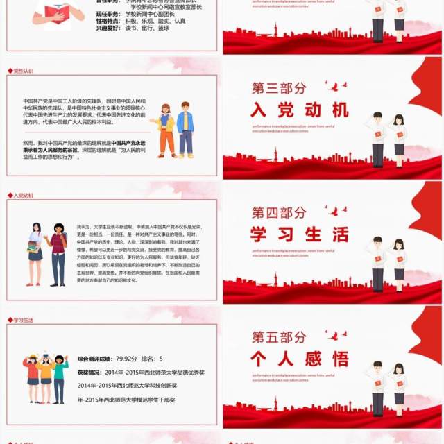 入党积极分子转发展对象动态PPT模板 入党积极分子转发展对象动态PPT模板