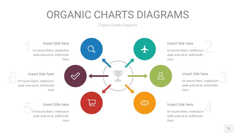 多色循环PPT图表5