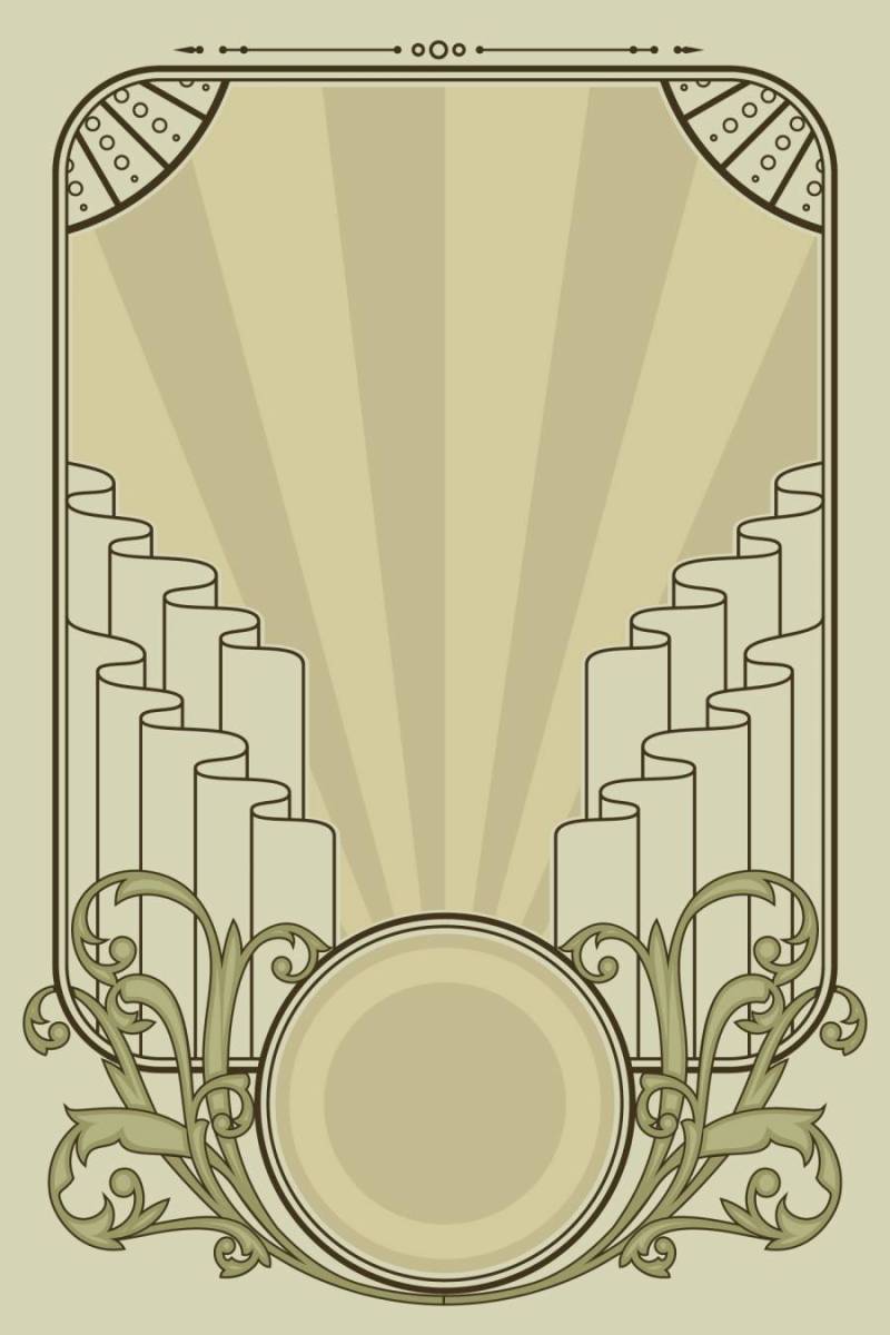 淡色艺术Nouveau框架传染媒介