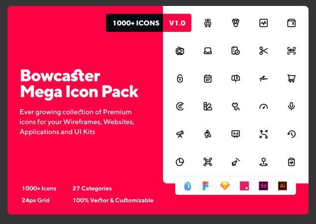 超多图标素材工具包Bowcaster Mega Icon Pack 超多图标素材工具包Bowcaster Mega Icon Pack