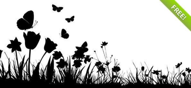 PSD春天剪影万包