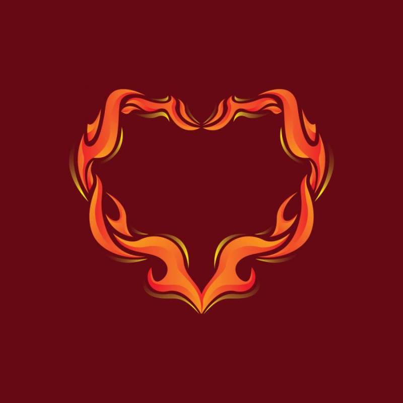 火焰状轮廓心脏例证