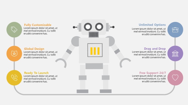 卡通办公人物PPT信息可视化图表33