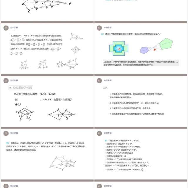 部编版九年级数学下册位似图形的概念及画法课件PPT模板 部编版九年级数学下册位似图形的概念及画法课件PPT模板