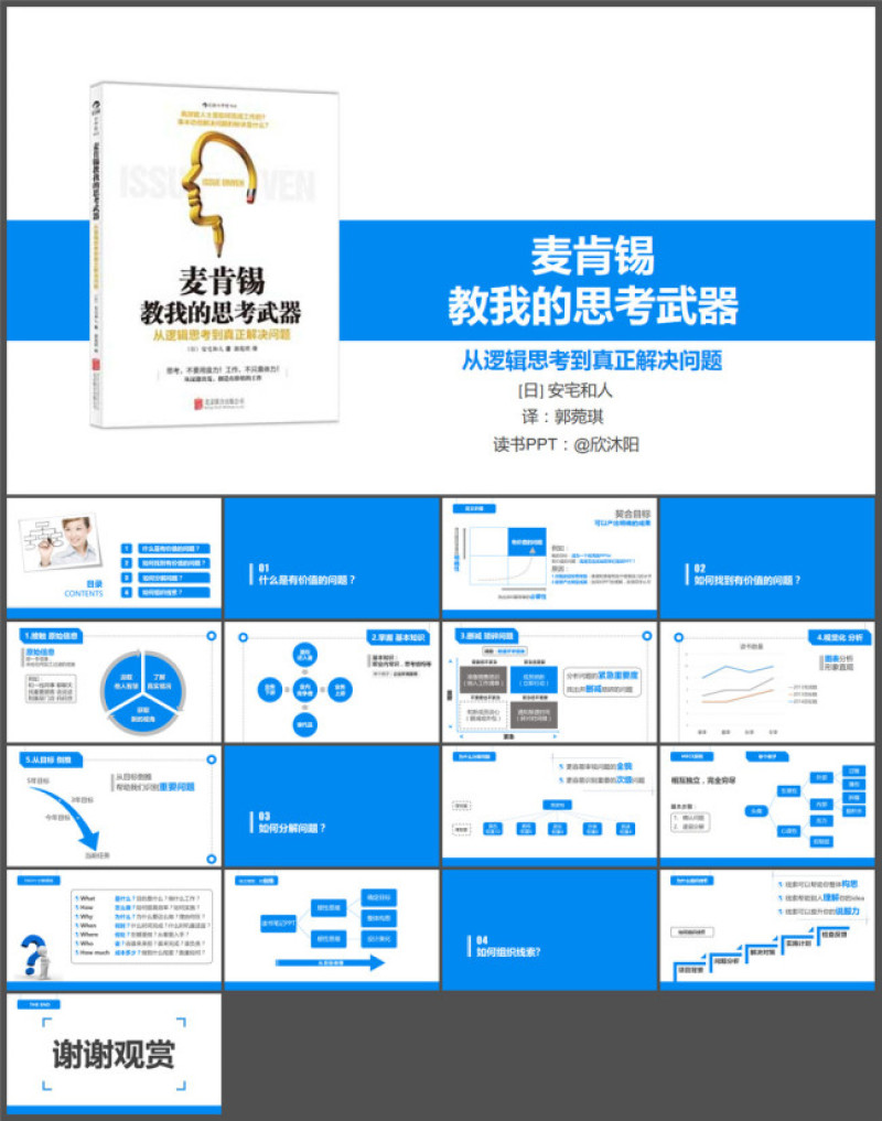 从逻辑思考到真正解决问题《麦肯锡思考武器》读书笔记ppt模板