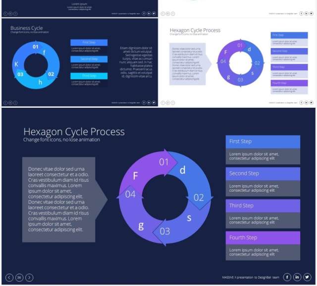 创意循环步骤信息图表PPT素材Cycle 创意循环步骤信息图表PPT素材Cycle