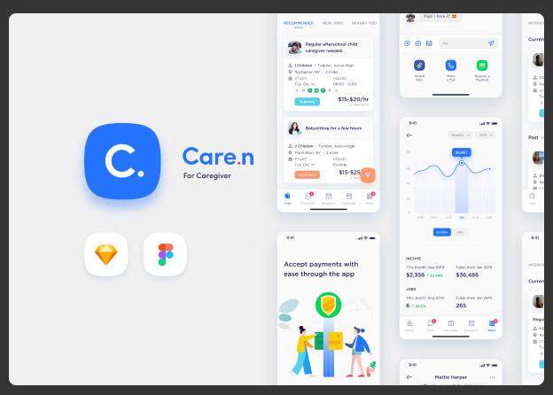 针对医务人员的iOS用户界面工具包Caren - For Caregiver iOS UI Kit 针对医务人员的iOS用户界面工具包Caren - For Caregiver iOS UI Kit