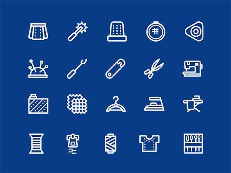 30 枚刺绣和缝纫图标