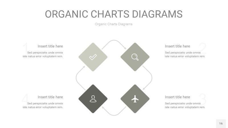 灰色循环PPT图表16