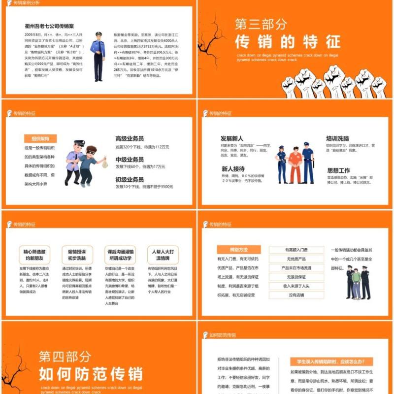 打击非法传销组织促进社会稳定动态PPT模板