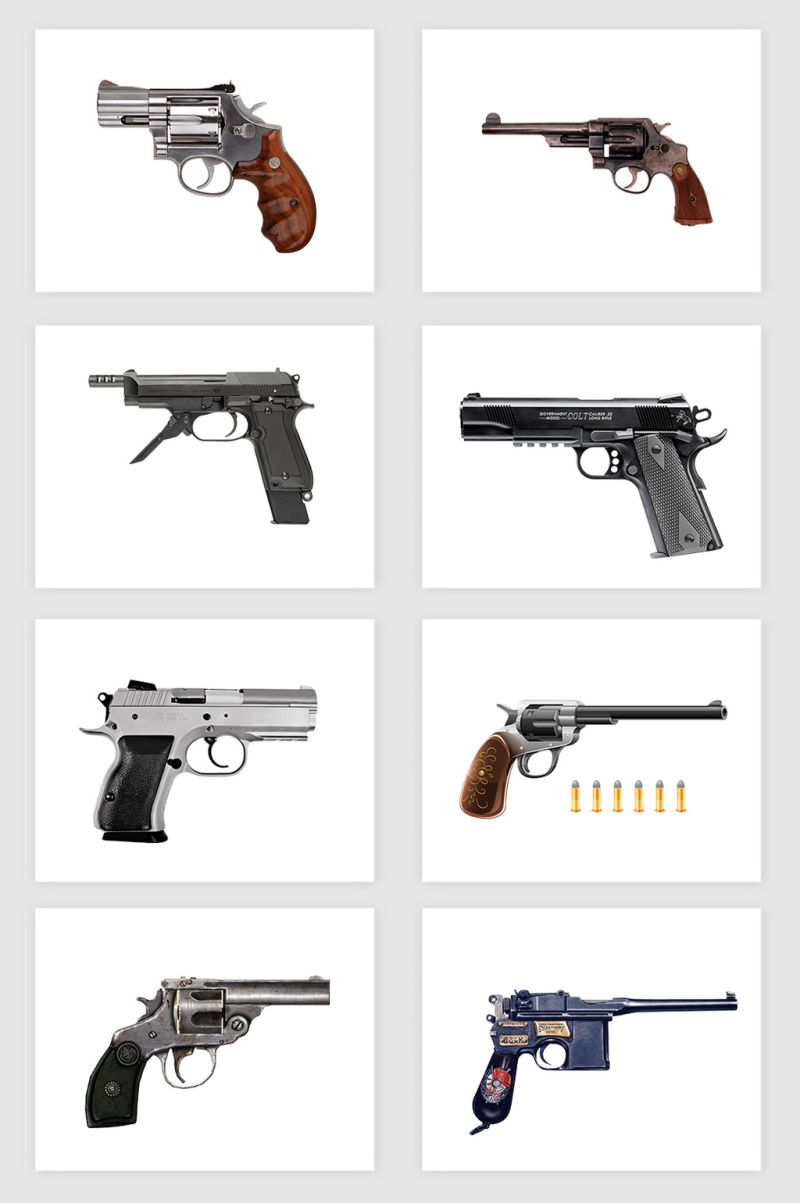 高清免抠武器手枪素材