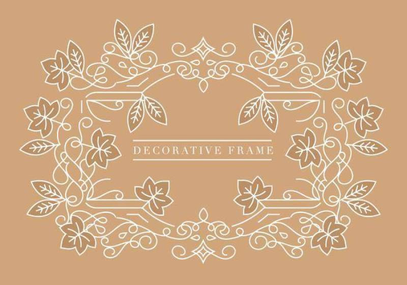 矢量秋天装饰框架