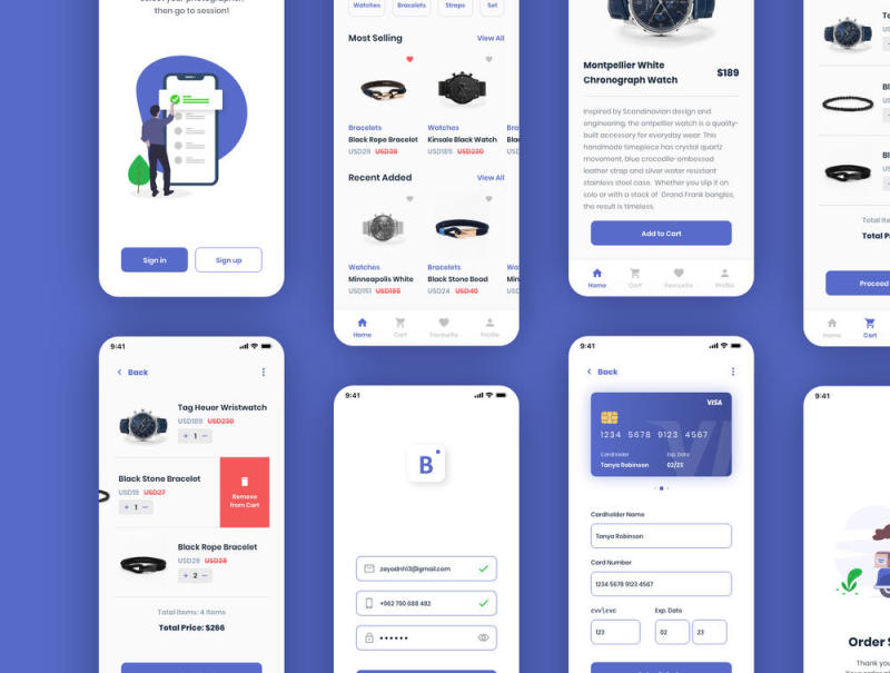 24周的iOS移动设备的屏幕为Adobe XD,素描,的InVision和FIGMA,B商店App。|电子商务 24周的iOS移动设备的屏幕为Adobe XD,素描,的InVision和FIGMA,B商店App。|电子商务