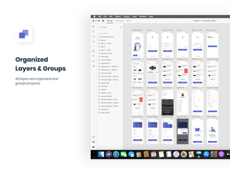 24周的iOS移动设备的屏幕为Adobe XD,素描,的InVision和FIGMA,B商店App。|电子商务 24周的iOS移动设备的屏幕为Adobe XD,素描,的InVision和FIGMA,B商店App。|电子商务