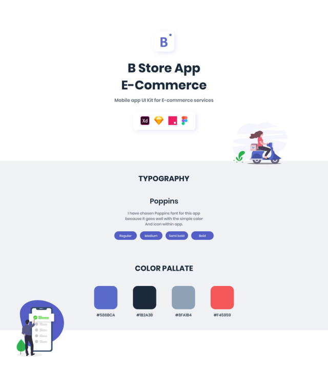 24周的iOS移动设备的屏幕为Adobe XD,素描,的InVision和FIGMA,B商店App。|电子商务 24周的iOS移动设备的屏幕为Adobe XD,素描,的InVision和FIGMA,B商店App。|电子商务