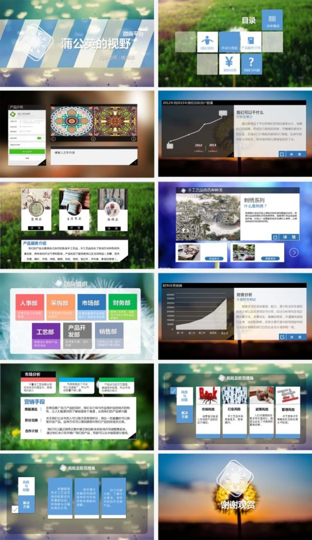 仿网页设计微商平台介绍ppt模板 仿网页设计微商平台介绍ppt模板