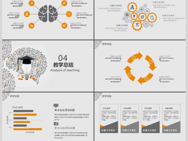 2017头脑风暴教师说课通用ppt模板