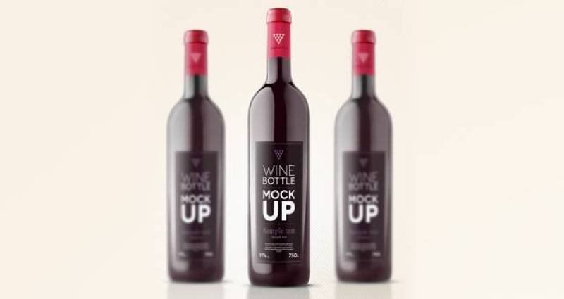 Psd酒瓶模拟模板