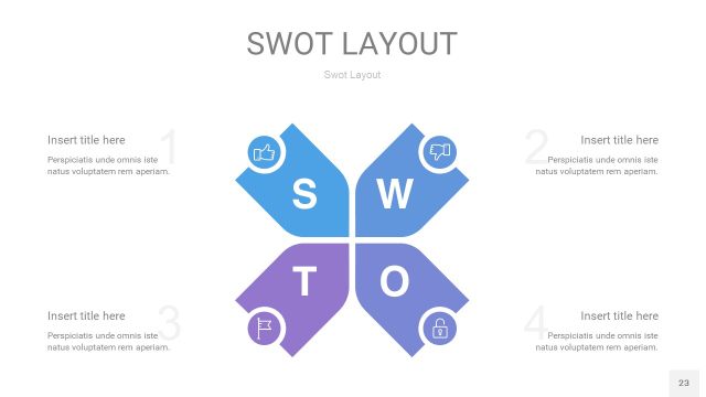 紫蓝色SWOT图表PPT23