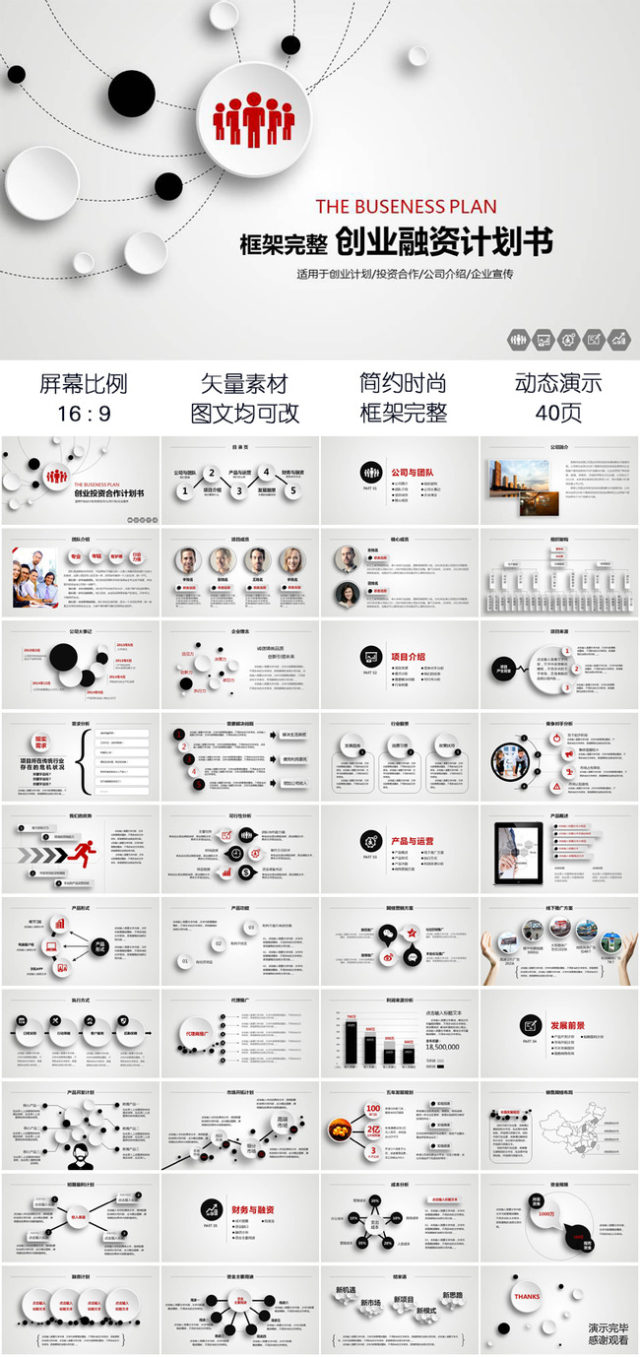 大气商业策划书创业计划项目投资PPT模板 大气商业策划书创业计划项目投资PPT模板