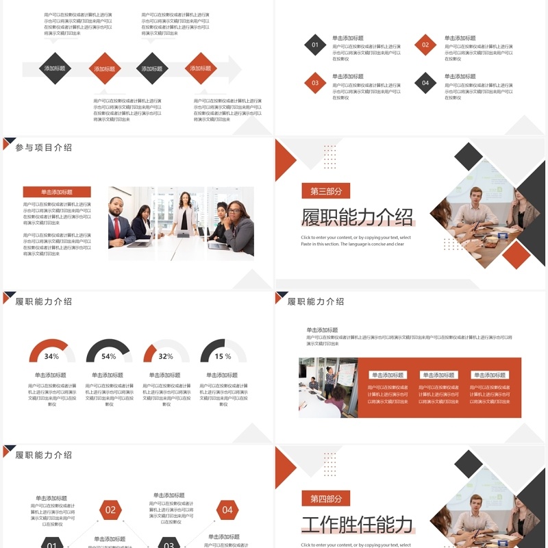 橙色商务风个人岗位竞聘报告PPT模板 橙色商务风个人岗位竞聘报告PPT模板