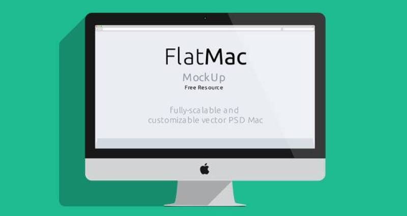 iMac＆amp; Macbook Psd Flat Mockup