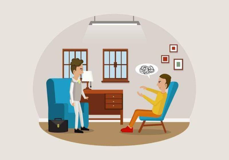 心理学家插画矢量