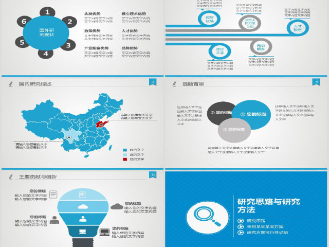 框架完整的论文答辩课题汇报PPT(普屏)