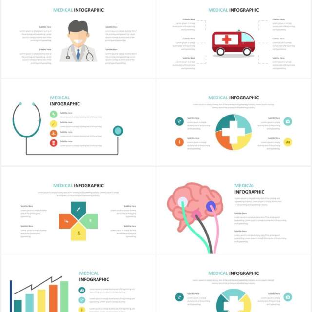 医学医疗信息图表PPT素材Medical Infographic Powerpoint Template