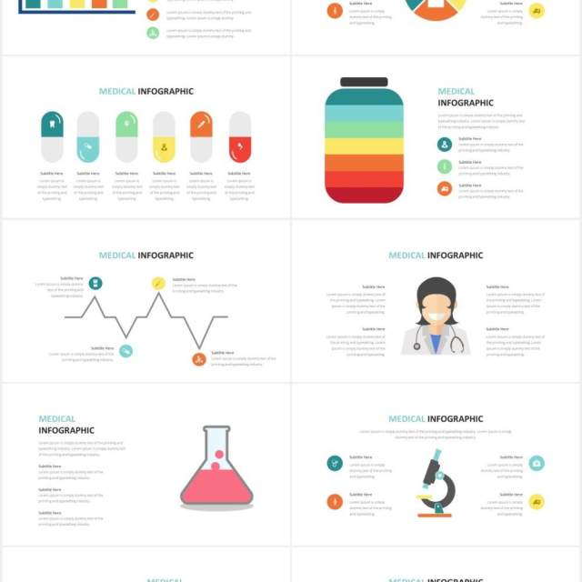 医学医疗信息图表PPT素材Medical Infographic Powerpoint Template