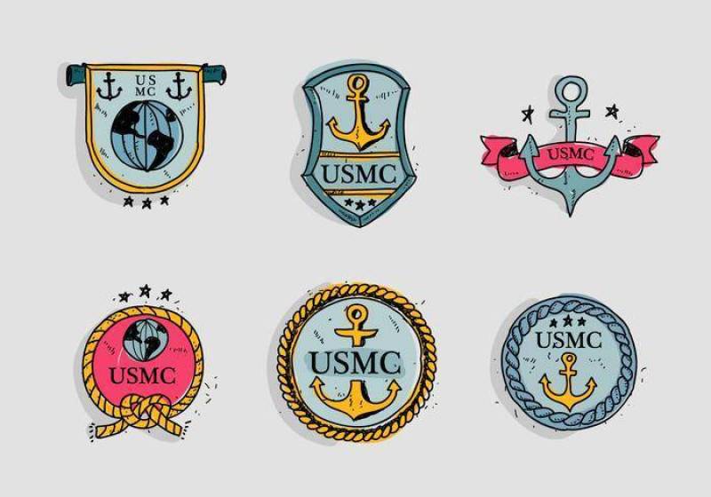 USMC海军陆战队标志徽章矢量