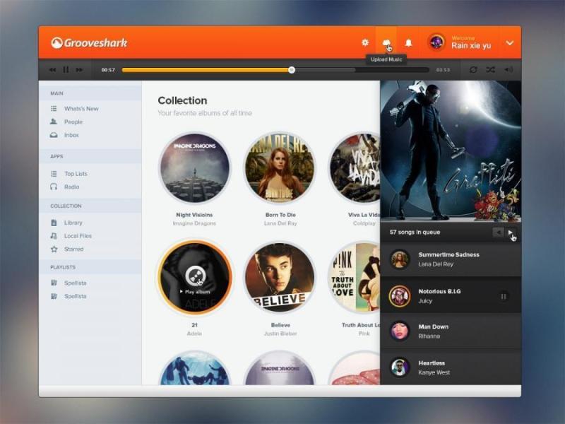 音乐播放器UI&nbsp;-&nbsp;PSD分层素材