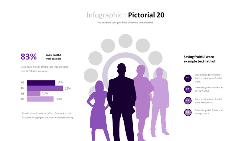 紫色商务对比关系PPT图表-23