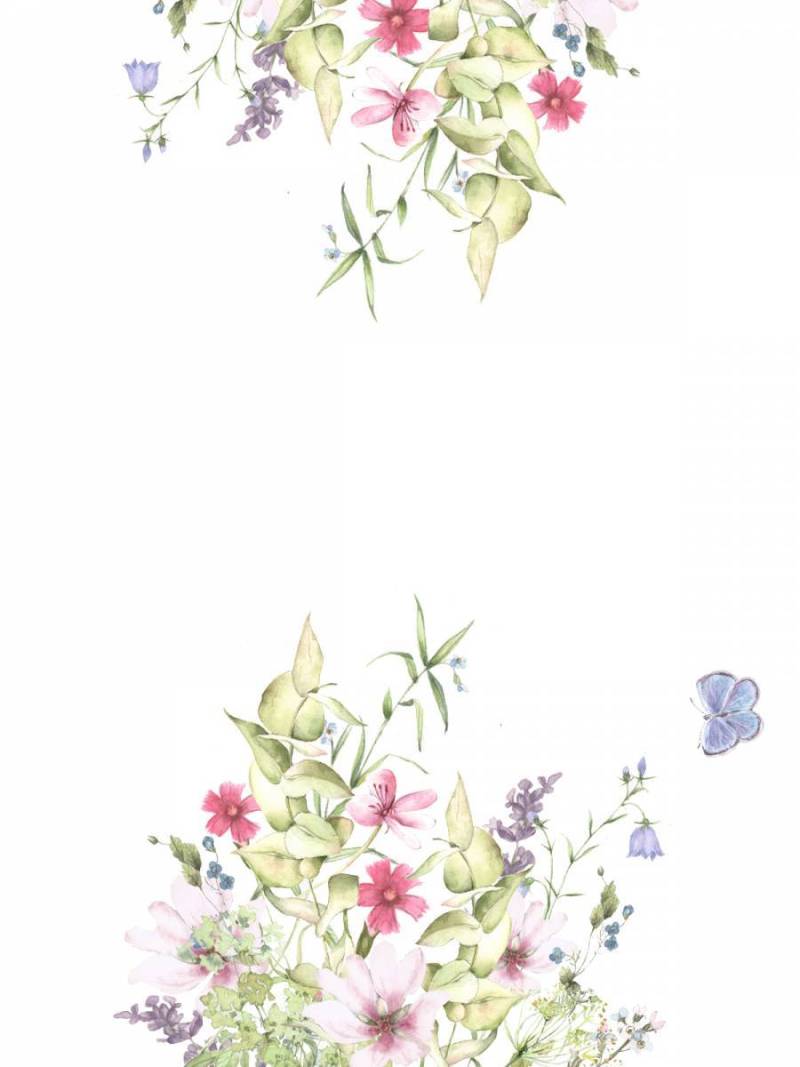 花框架229 - 与小花的垂直的花框架框架