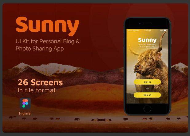 个人博客与照片共享应用工具包Sunny Figma - UI Kit for Personal Blog & Photo Sharing App 个人博客与照片共享应用工具包Sunny Figma - UI Kit for Personal Blog & Photo Sharing App