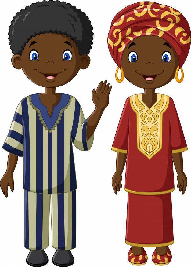非洲儿童与传统服饰